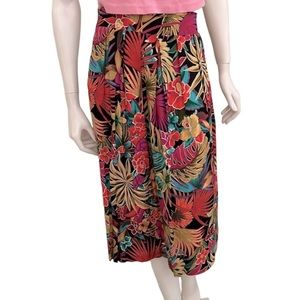 Vintage Tropical Maxi Skirt by Lee Winter Petite size Medium